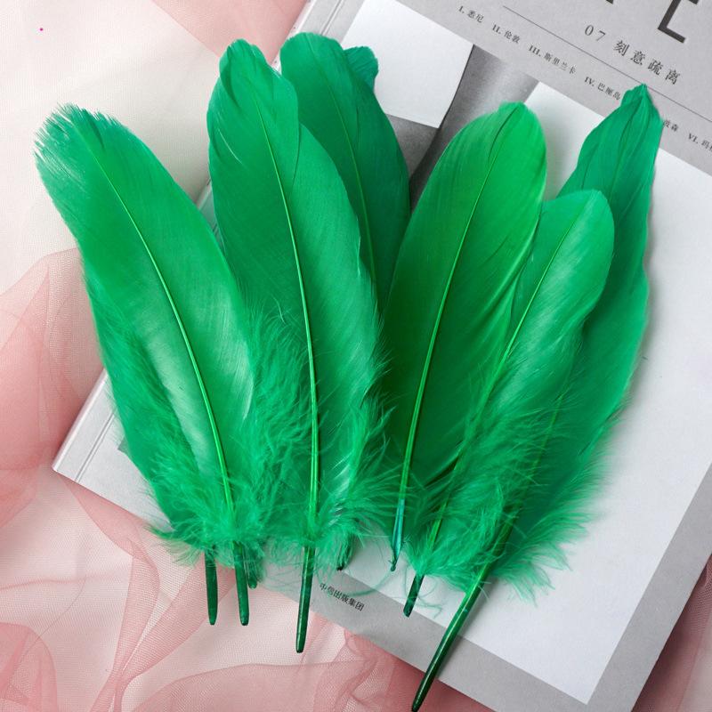 50Pcs White Feather Goose Feather Hard Floating Dream Net Decorative Wings Sun Flower Wall Decoration Kindergarten Handmade Art Class Materials