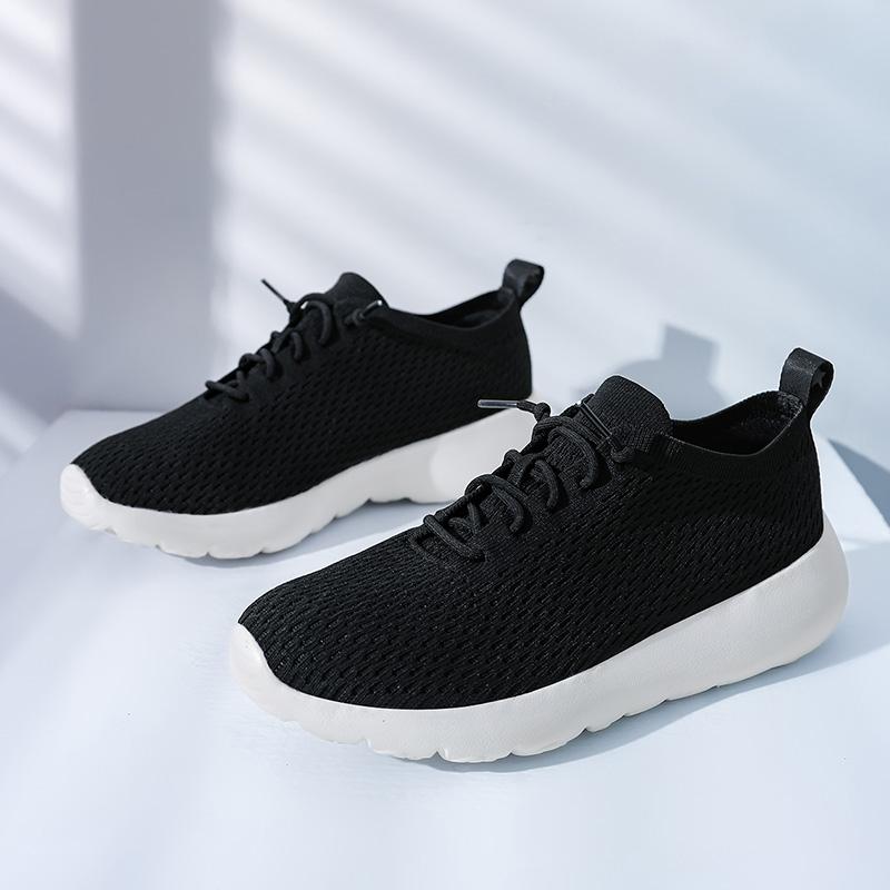 Fashion Man Shoes Knitting Sock Sneakers New Lightweight Soft-soled Running Shoes for Women Flying Woven Round Head Casual Breathable Me