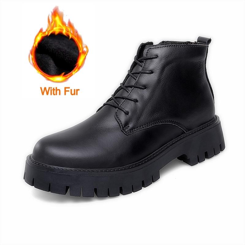 

Модные зимние новые мужские ботинки, роскошные брендовые дизайнерские высокие рабочие ботинки, черные кожаные ботинки с толстой подошвой, повседневная обувь для мужчин, мотоцикл 48