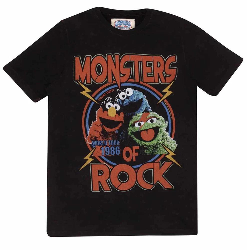 Monsters Of Rock Sesame Street Cookie Monster Tshirt S