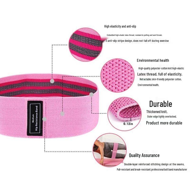 Women's Non-Slip Resistance Band for Squat, Glute, and Hip Training Yoga Fitness