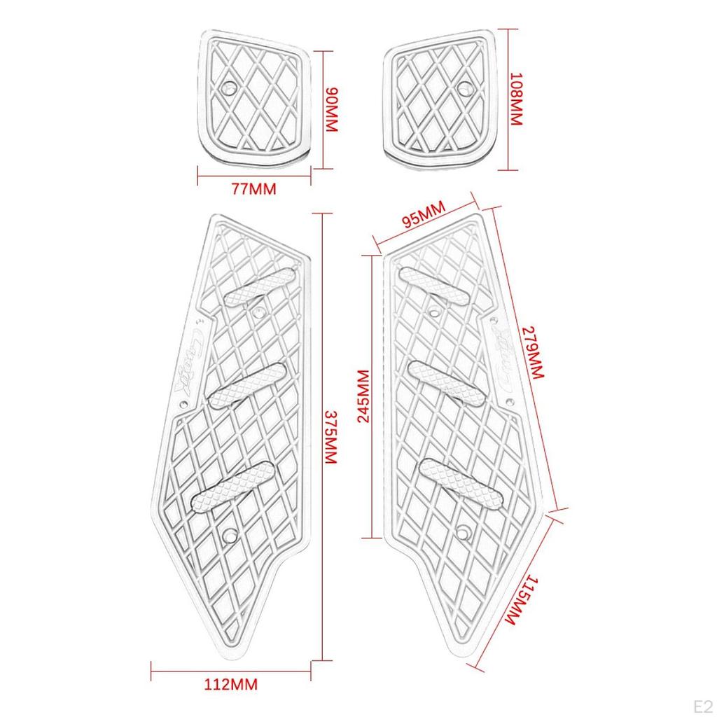 Foot Rest Pedal Board Set Aluminum Alloy for BMW C400x 2018-2025