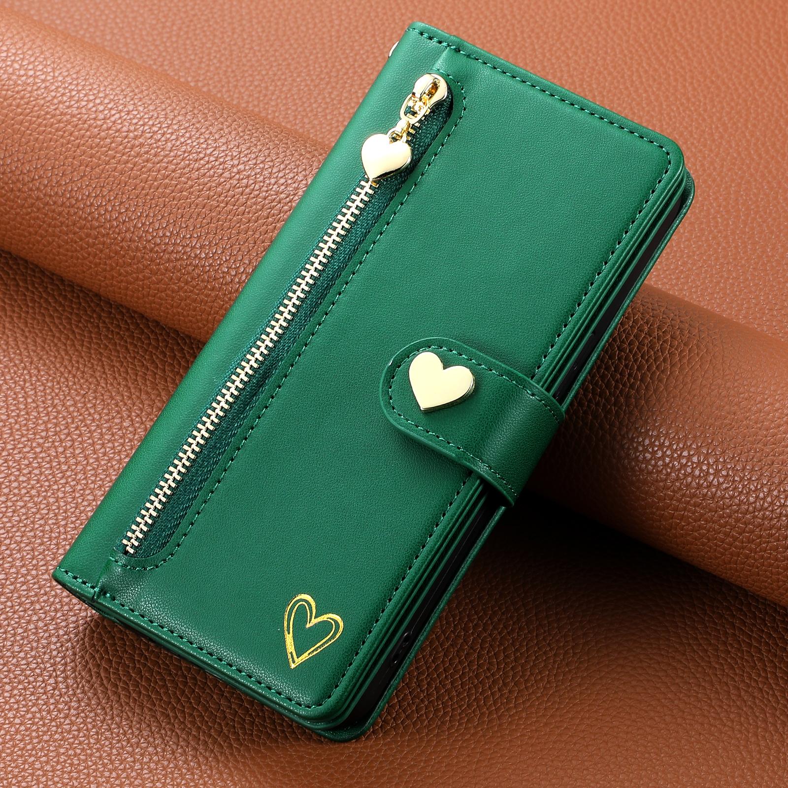 

Zipper Cards Solt Wallet Leather Case For Honor 60 70 80 90 Pro 9X 9 Lite 8X Magic5 X9A X8A X7A Love Heart Purse Bag Cover Honor 10
