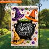 Witch Hat And Cauldron Single Sided Polyester , Garden Flag - Single-Sided, Polyester, Outdoor Yard Decor