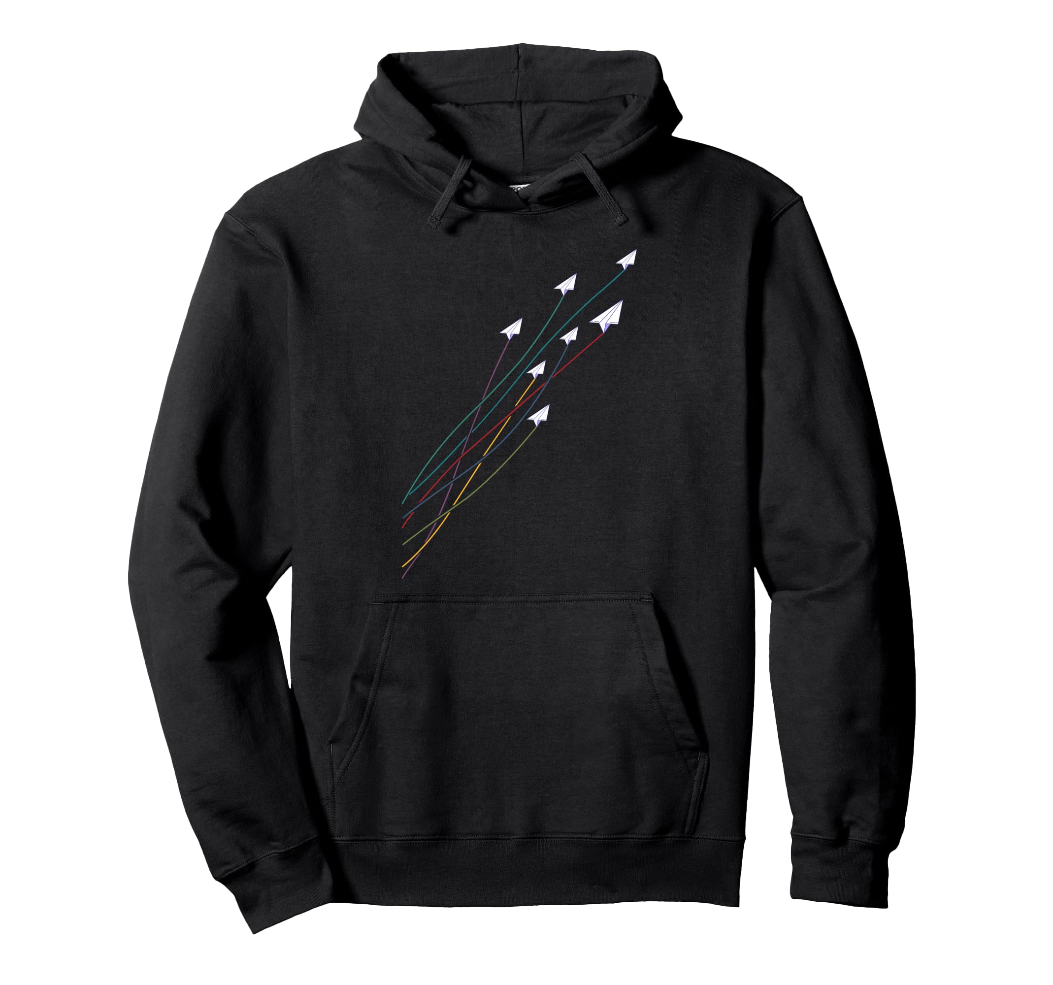

Paper Airplane Flying Color Paper Airplane Master Origami Hoodie чорний