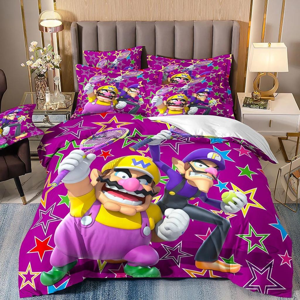Super Mario Duvet Cover Set Comfortable and Warm Bedding Set for Decorating Your Bedroom and Enhancing Home Life for Teens Gifts