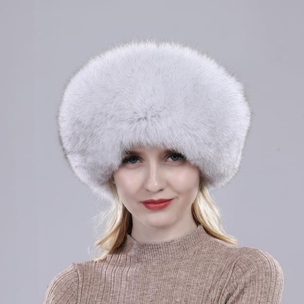 100% Natural real fox fur hat Women cap Thick fur cap Winter warm hat Female fashion for women hat with earmuffs hat