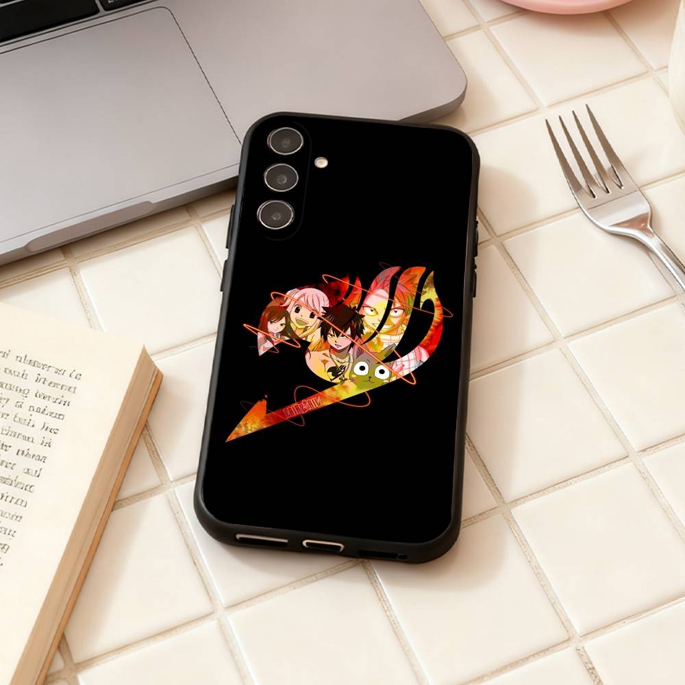 F-Fairy Comics TailS Anime phone Case For Samsung Galaxy A73,A72,A71,A70,A53,A52,A51,Others Soft Black Shell