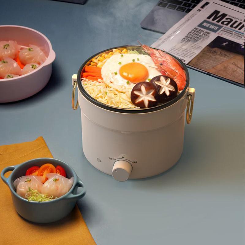 Multifunction Mini Electric Cooker 1-2 People Hot Pot Single/Double Layer Household Non-stick Pan Dormitory Electric Rice Cooker