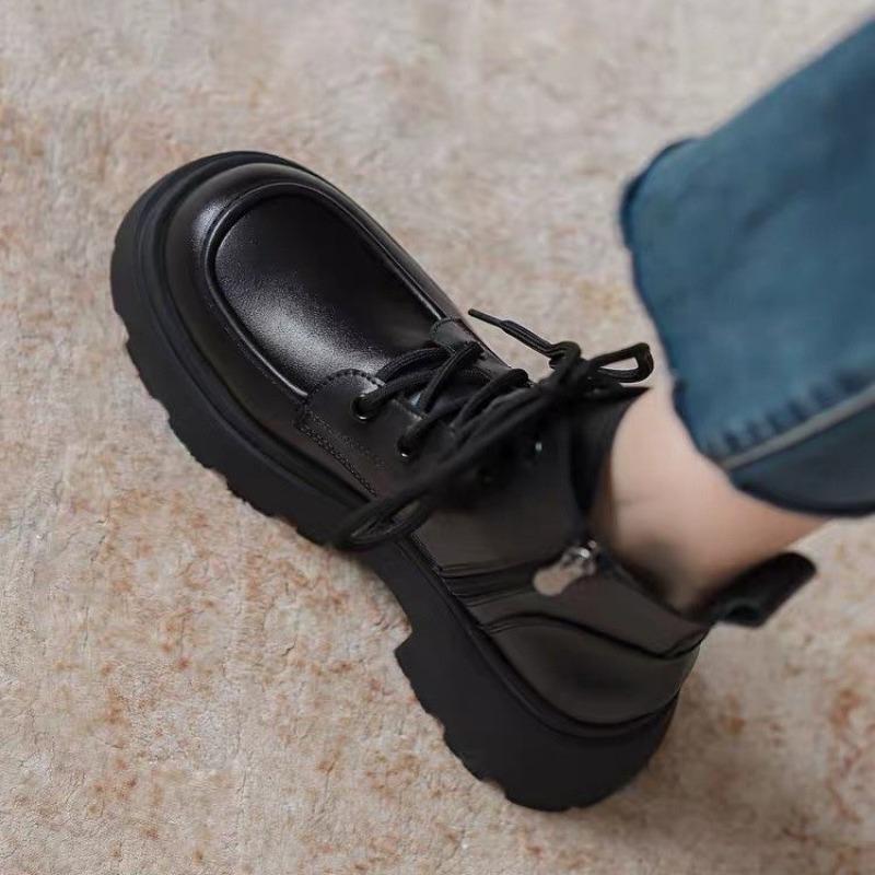 thick-soled Martin boots women's autumn new small height-increasing side zipper versatile locomotive short boots