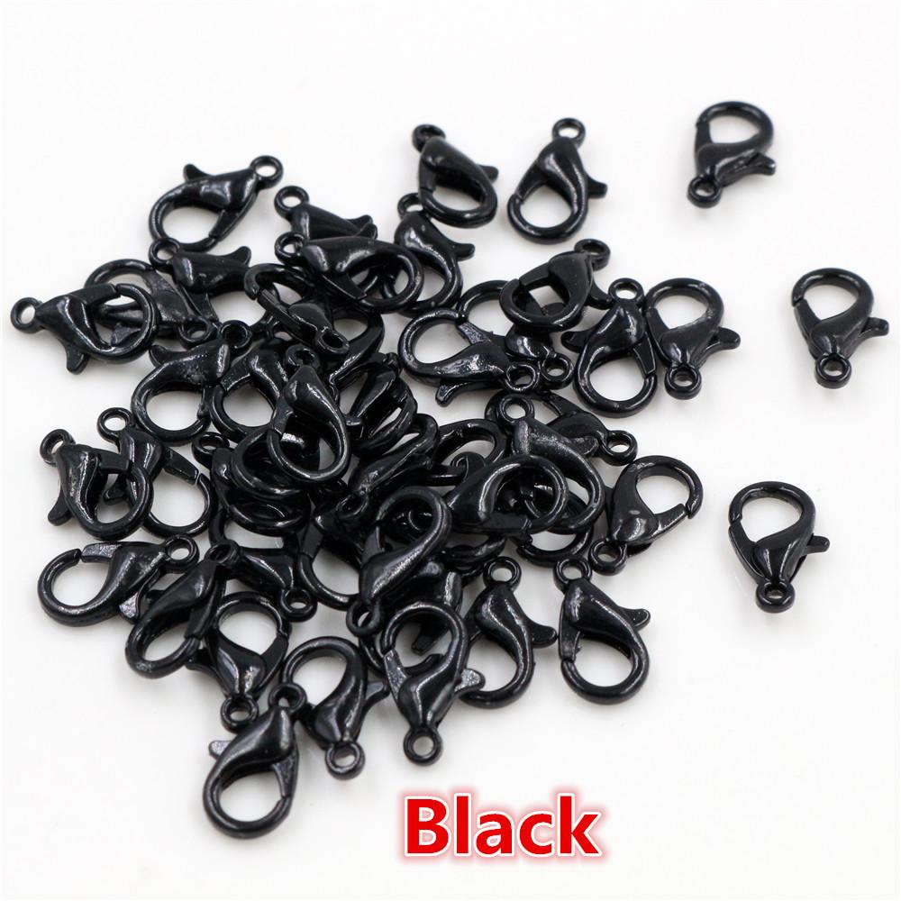 10x5mm/12x6mm/14x7mm/16x8mm 9 Färger Pläterade Mode Smyckesdelar, Legering Hummerlås Krokar för Halsband&Armband Kedja DIY