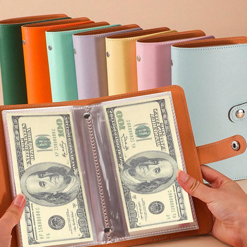 100pcs Envelopes Value Challenge Refillable Binder Money Saving Binder, Multi-Functional Loose-Leaf Storage Pouch, Portable Organizer,School Supplies