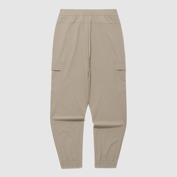 LECOQ Unisex Nylon Spandex Jogger Pants - Beige (Qq323Lpt83) (Type A)