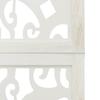 3 Piece Room Divider White Solid Paulownia Wood