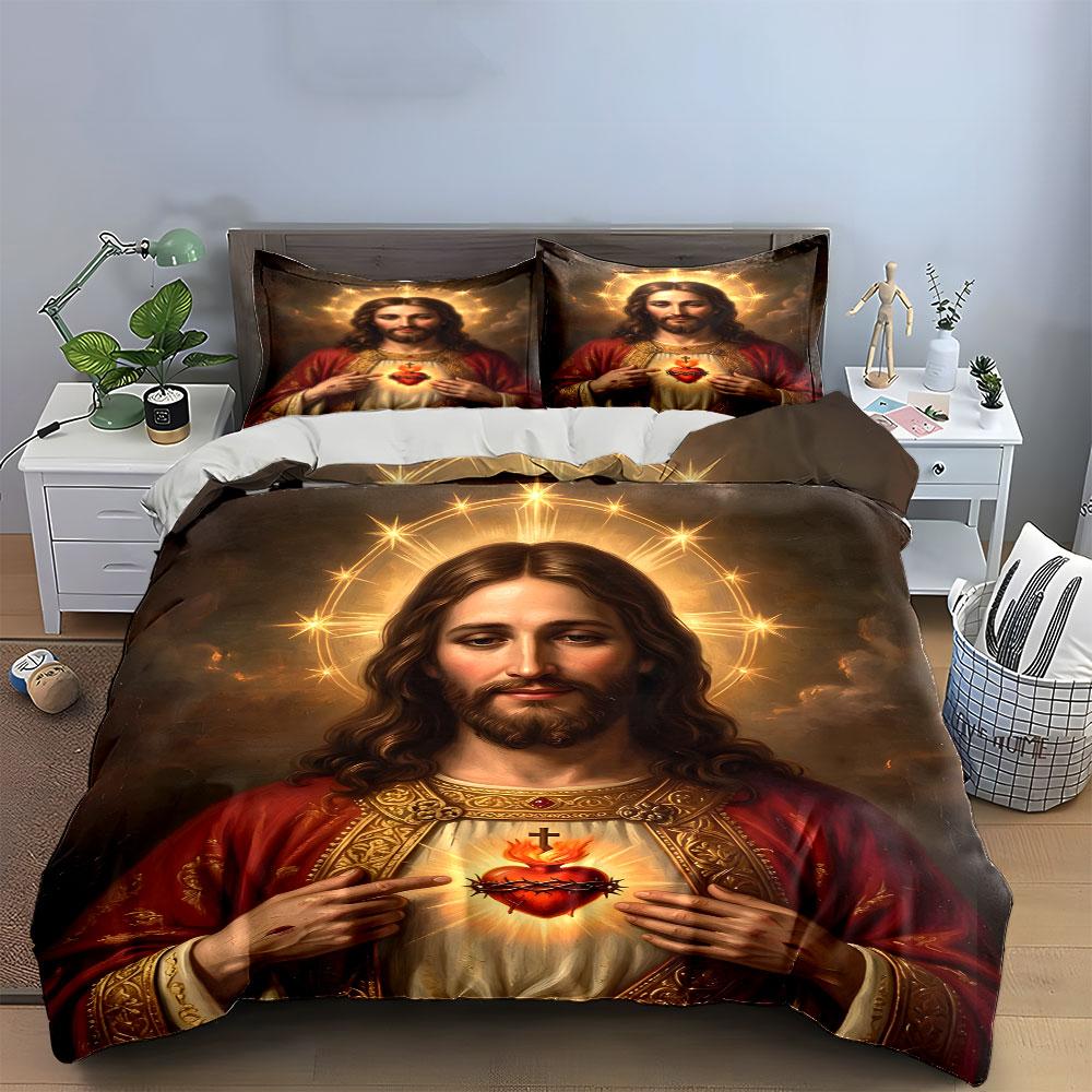 Heilig Hart van Jezus. Beddengoedsets Dekbedovertreksets Dekbedovertrekken Kussenslopen(1*Dekbedovertrek 2*Kussenslopen zonder dekbedvulling)