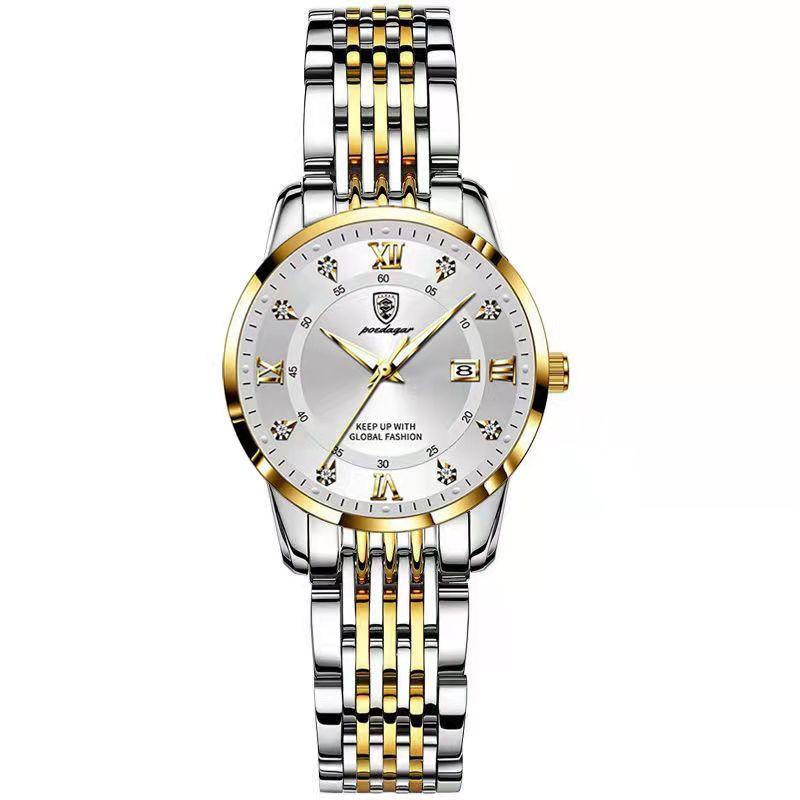 POEDAGAR Casual Wrist Watch For Women Luxury Waterproof Luminous Date Ladies Watch Stainless Steel Quartz Watch reloj