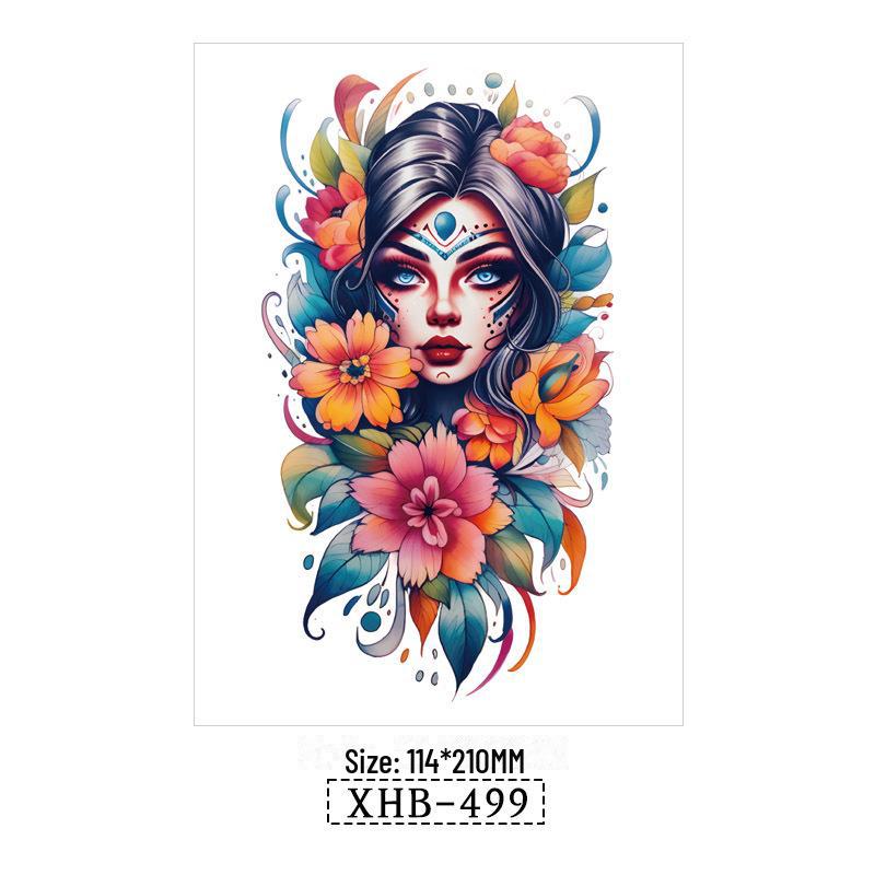 Vattentäta Svarta Djur Halvarm Tatuering Klistermärken