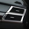 Stainless Steel Car Dashboard Side Air Outlet Vent Frame Cover Trim Sticker For BMW X5 E70 X6 E71 Interior Styling Accessories