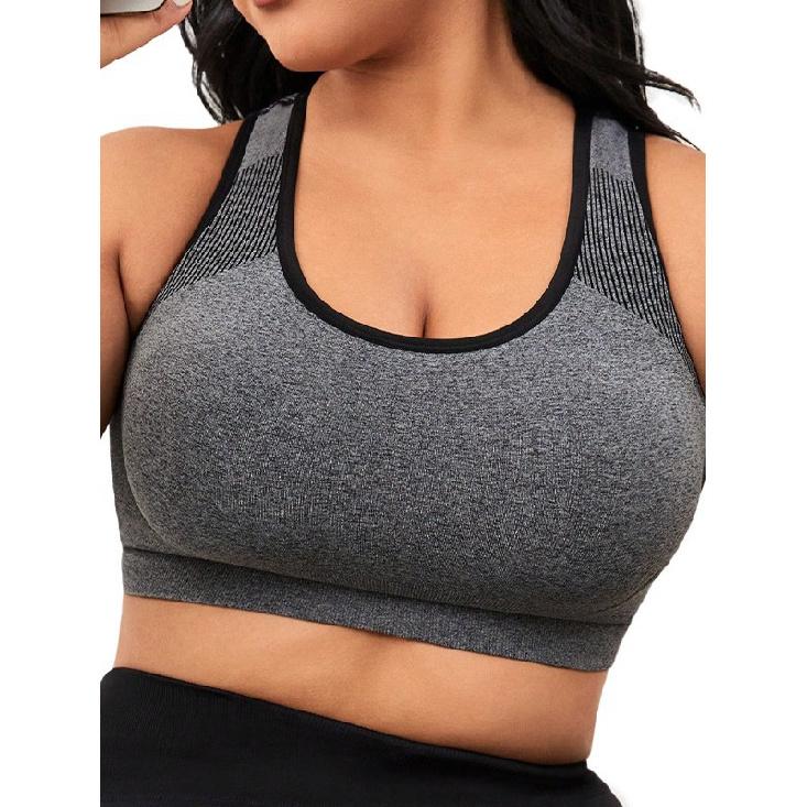 

Спортивный бюстгальтер большого размера для женщин, ударопрочный, для бега, интегрированный, высокой прочности, жилет для йоги и фитнеса, с нагрудной подушечкой, бюстгальтер для женщин XXXL хизер серый