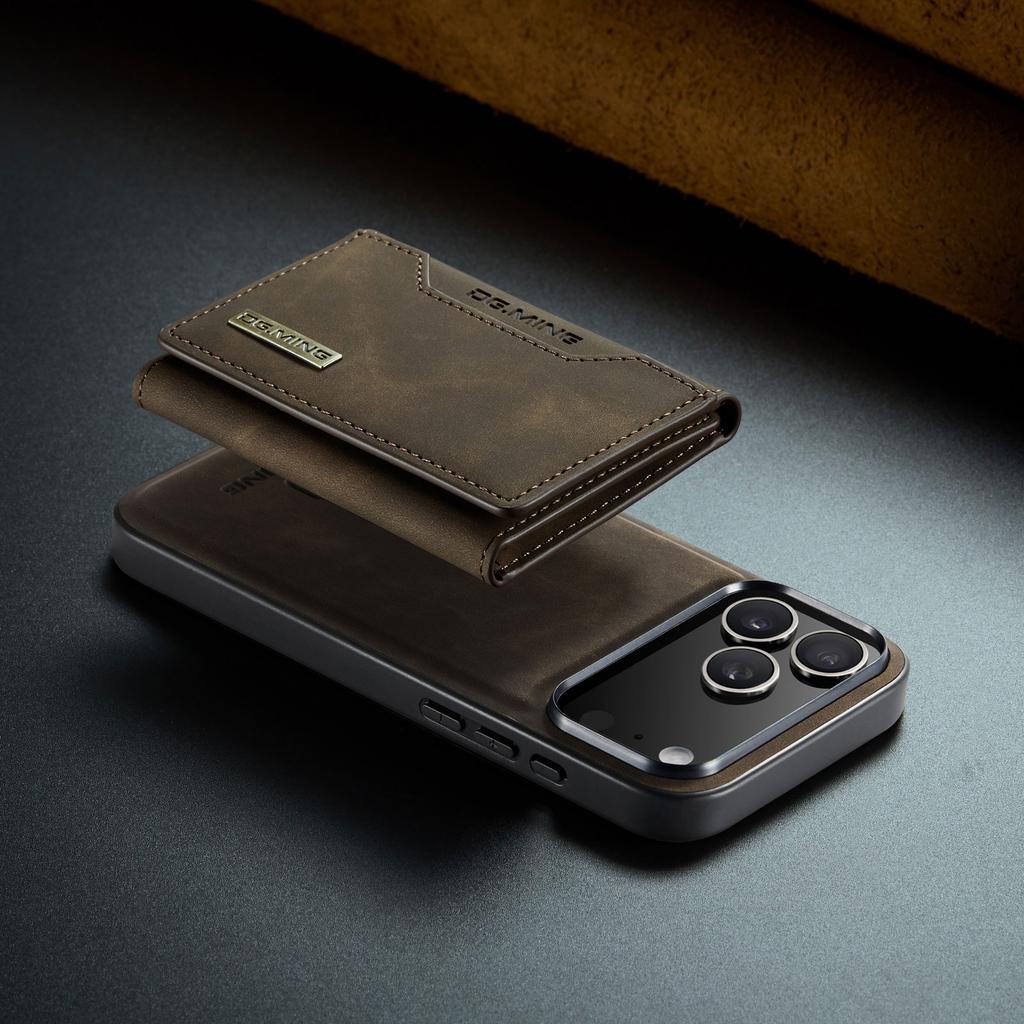 Leather Phone Case for iPhone 16 Pro Max 16E 17 Air 15 Plus 14 13 Mini 12 11 Xs Xr 7 8 Se2 Magnetic Detachable Card Stand Wallet