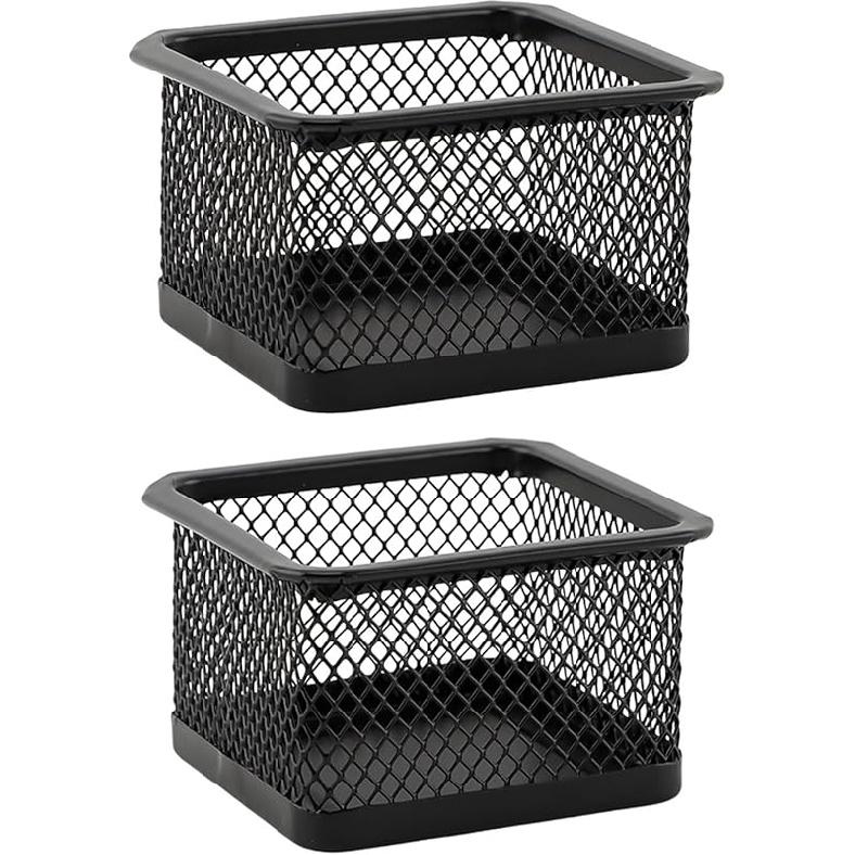 Paper Clip Holder for Desk, Paperclip Holders Mesh Paperclip Dispenser Organizer for Desk Binderclip Bobby Pin Holder Container for Home Office 2pcs