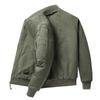 Men's Military-Style Cotton Padded Flight Jacket - Retro Casual Workwear for Autumn/Winter