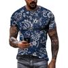 Moda Nuovo Retro Stile nazionale magliette grafiche Tendenza estiva Uomo Casual streetwear Personalità harajuku Stampa O-Collo Tees Top