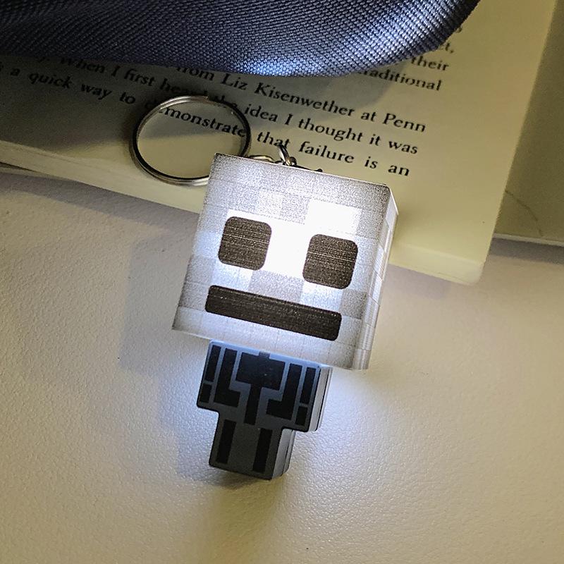 My World Movie-Inspired Glowing Figurine Keychain Pendant - Night Light Gift