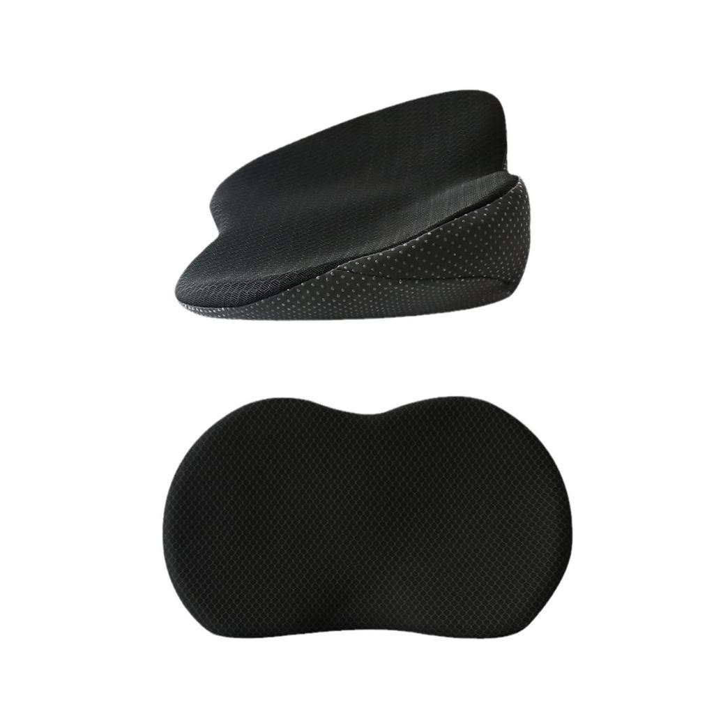 Compact All-Season Seat Cushion: Ergonomic, Breathable, with Dual-Use Cool Air Function and Lumbar Support for Cars
