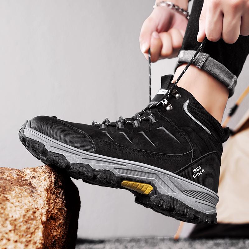 Men'S Hiking Boots Outdoor Breathable Anti Slip Wear-Resistant Leisure Hiking Shoes High-Quality New Designer Sports Sneakers
