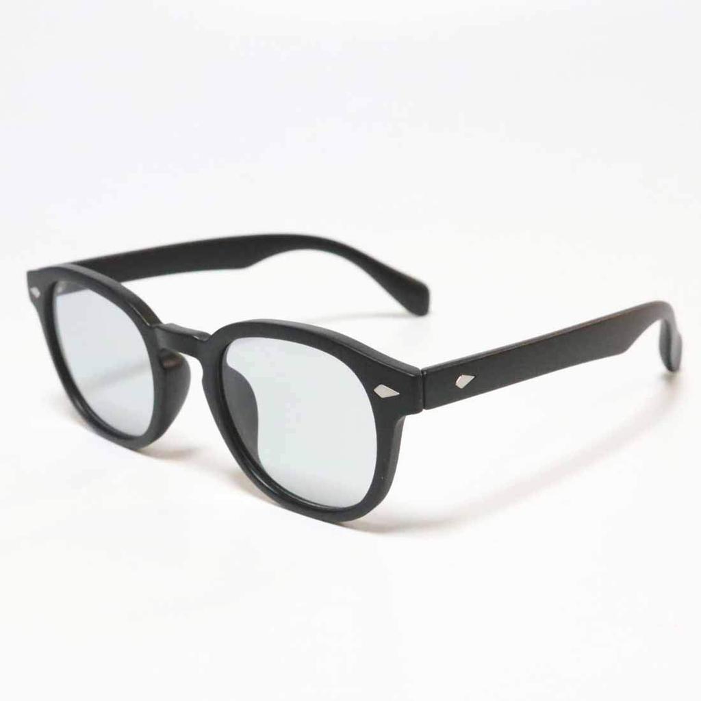 Matte Black x Light Gray Sunglasses for Men and Boston Keyhole UV Classic Colored [FashionBerry] Women, Style, Bridge, 99% Protection, Lightweight,