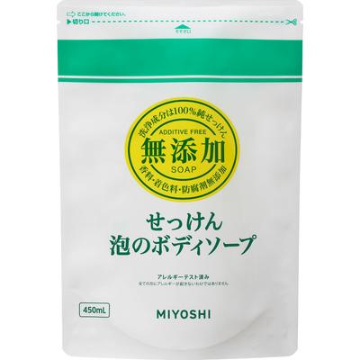 Miyoshi Mutenka Soap : Body Soap In Foam Refill 450ml Foam Type <Water, Potash Soda Base Foam Type