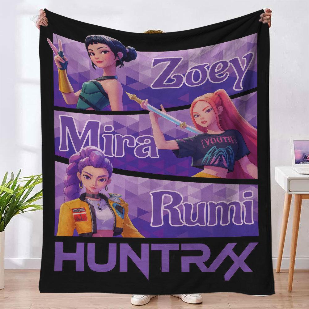 Flannel Blanket Witch Hunter K-Pop Series 4 Blankets Nap Blanket Autumn And Winter Flannel Blanket Can Be Connected To Jit