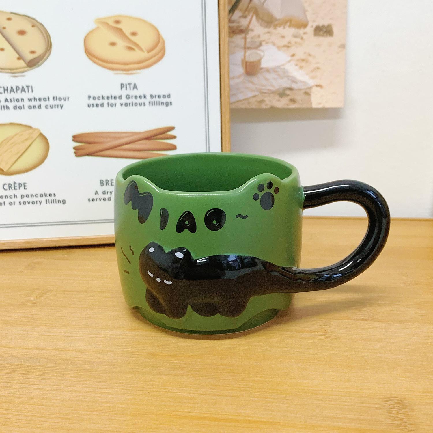 

Чувство дизайна Кошка Штабелируемая чашка Высокая ценность Керамическая кружка Кружка для питья воды для пары Бытовая чашка для кофе и завтрака Мужчины 301-400ml