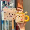 Birthday Gift Cute Cat Mug with Lid Couple Water Cup High Looking Bestie Ceramic Cup Practical Souvenir