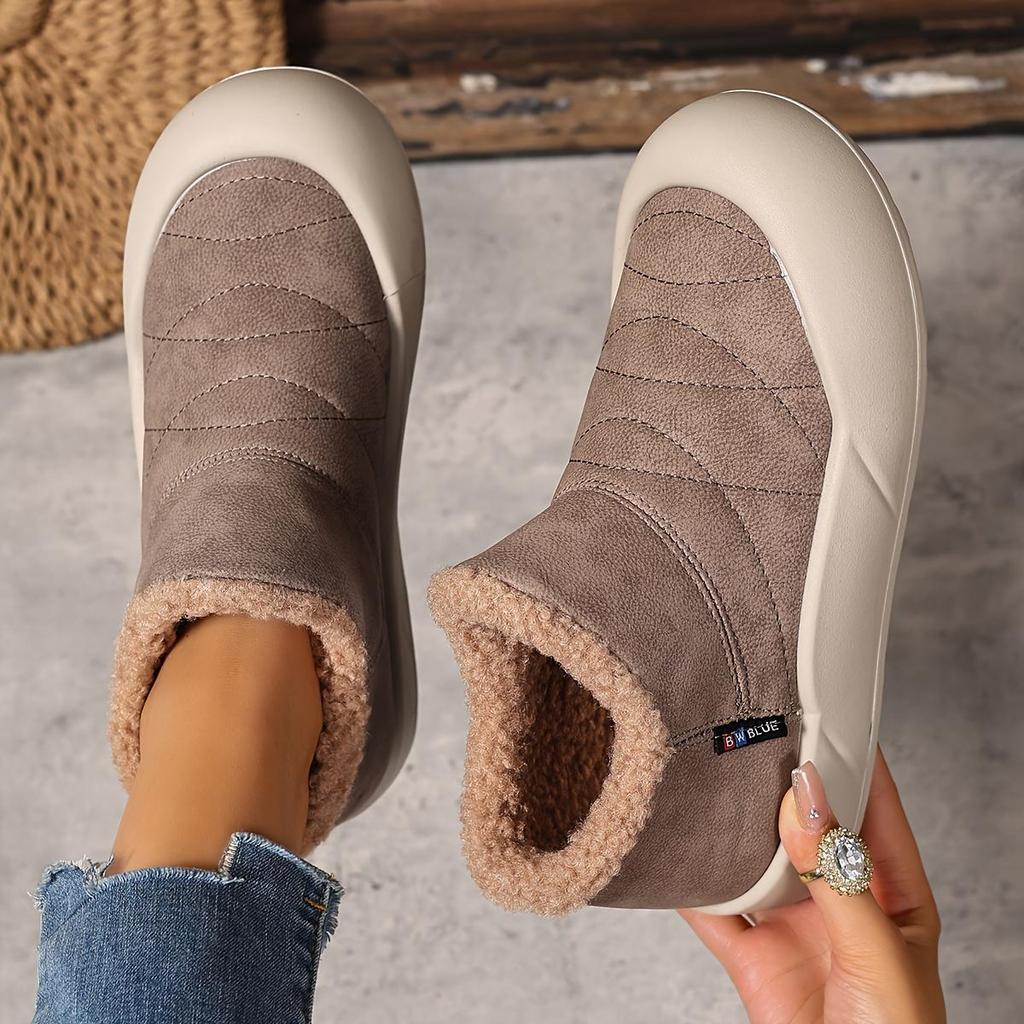 Order A Size Up Women's Winter Snow Boots with Thick Sole Shoes Cold Weather Indoor/Outdoor Warm Ankle Boots Winter Boots