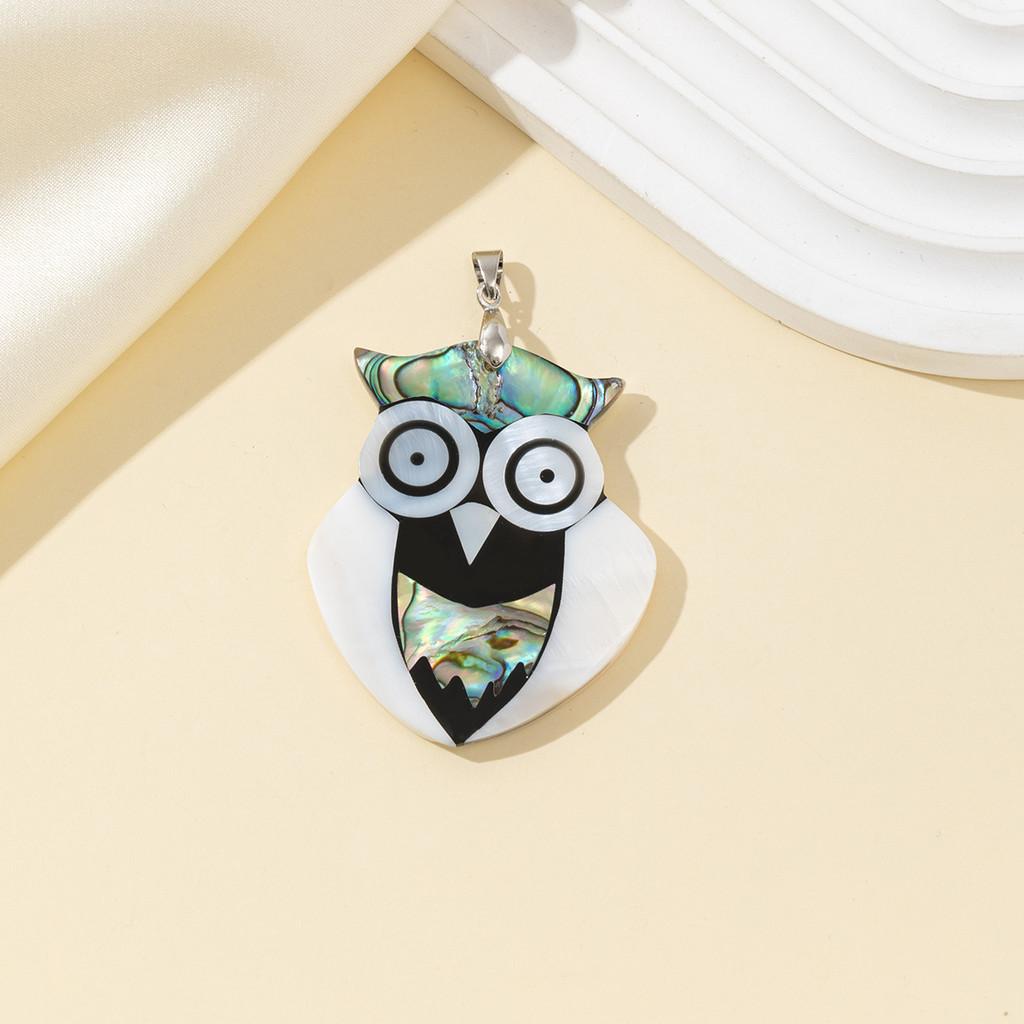Handmade Shell Owl Pendant Necklace With Unique Design For Style Accessories