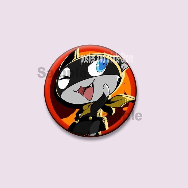 Spiel P-Persona 5 Runde Anstecker Ann Takamaki Ren Amamiya Knopfleisten Tasche Kleidung Dekorationen Brosche Sammlerstücke Schmuck Geschenke