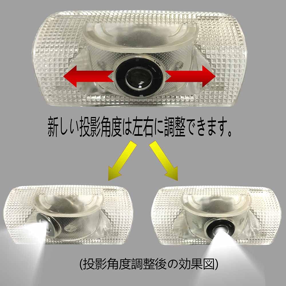 Minile Prius 30 Series Car Courtesy Door Welcome LED Logo Courtesy 50 Series Prius Alpha Courtesy Car Door Lamp with Adjustable Set of Compatible with