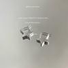 Sweet and cool style personalized silver five-pointed star ear buckle ins cold Internet celebrity new versatile star earrings jewelry