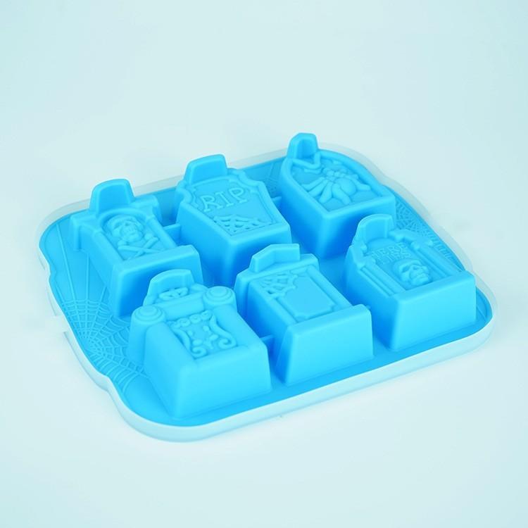 Halloween Skull Silicone Mold With Large Skeleton Shapes For Themed Cake Decoration
