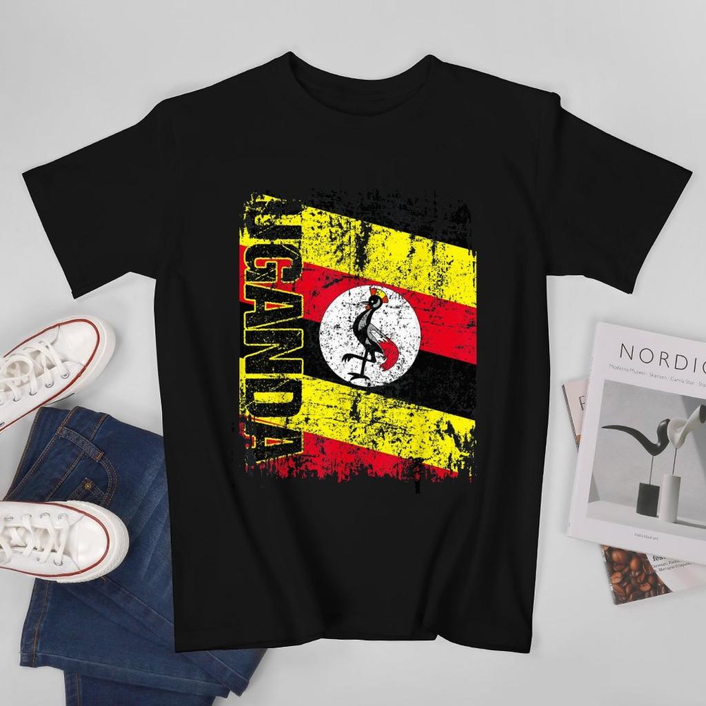 More Design Uganda Flag Ugandans Unisex Tshirt Tees Tshirt Oneck T Shirts Unisex Boys Clothing 100 Cotton