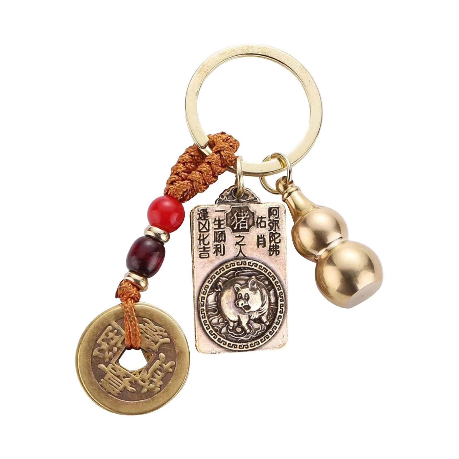 

Китайский брелок с одной стороны и другой стороны ангела бирка подвеска автомобильный брелок One Size