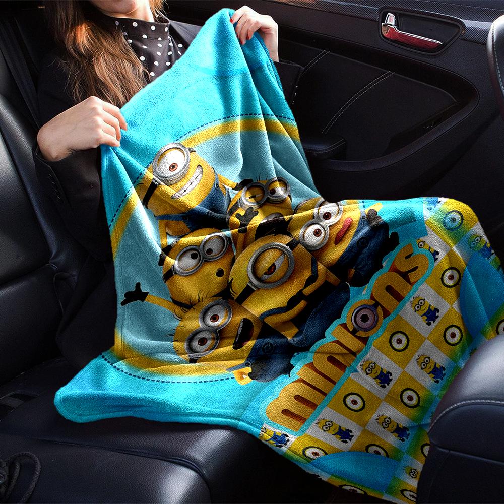 Minions Party Invitations Blanket Soft Throw Blanket For Home Bedroom Bed Sofa Travel Office Solid Christmas Blanket