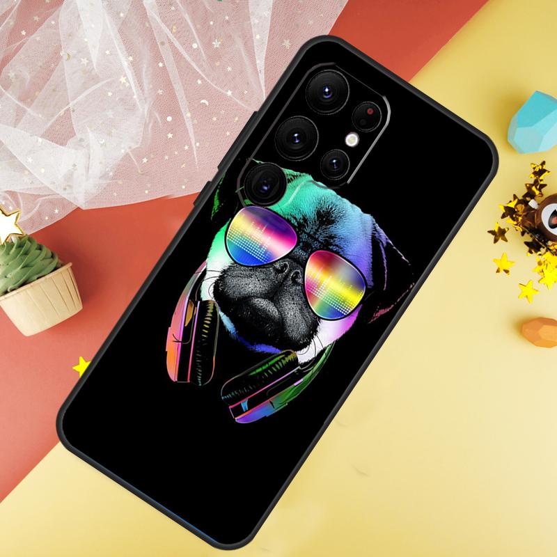Cute Pug Dog Funda For Samsung Galaxy S24 Ultra S23 S22 Plus S21 S20 FE S8 S9 S10 Note 10 20 Ultra Case