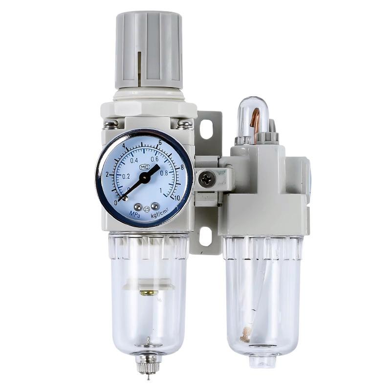 Metallic AC2010-02 AC3010-03 AC4010-04 Pneumatic Pressure Regulator Oil Water Separator Manual Drainage Compressor Air Filter.