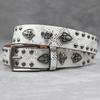 7-color Skull Shield Rivet Belt Punk Men's Belt Women's Snake Pattern Versatile Decorative Belt