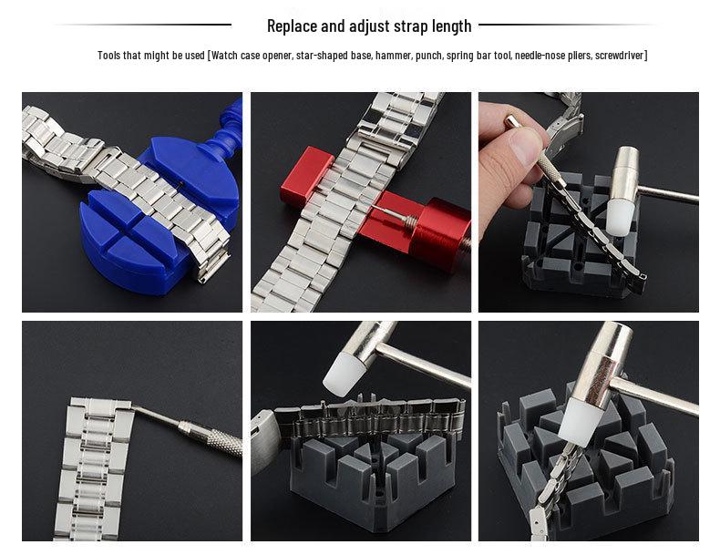 Watch Repair Kit: Band Remover, Link Remover, Disassembly, and Adjustment Tools