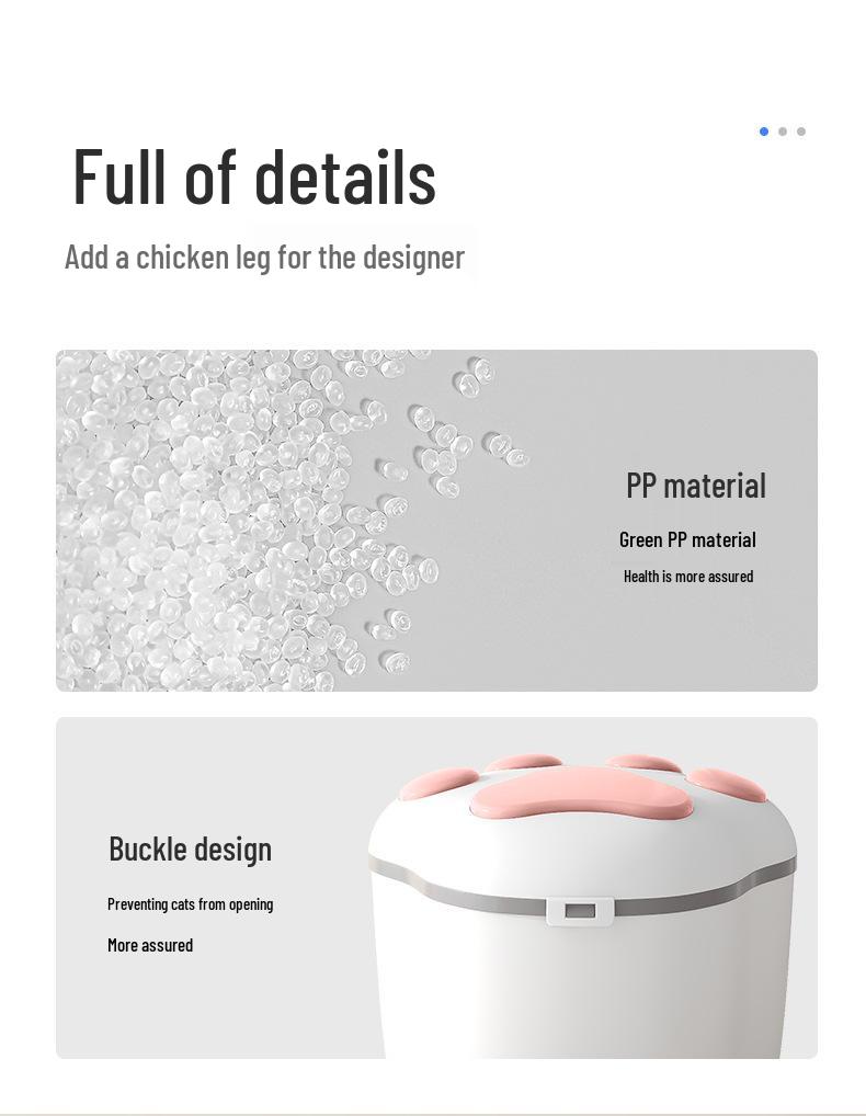 Ulepszony Pojemnik XL na Karmę dla Zwierząt w Kształcie Łapy na 8-10 kg