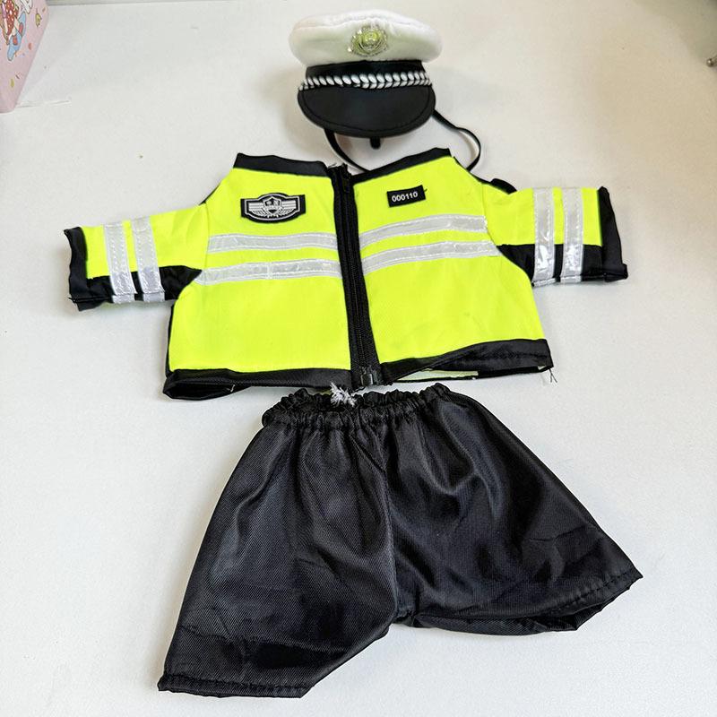 

38см Монстр Лабубу Одежда Плюшевая Кукла Одежда Набор Формы Дорожной Полиции Транспортной Службы Крутая Милая Одежда для Куклы Аксессуары